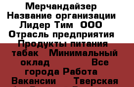 Мерчандайзер › Название организации ­ Лидер Тим, ООО › Отрасль предприятия ­ Продукты питания, табак › Минимальный оклад ­ 20 000 - Все города Работа » Вакансии   . Тверская обл.,Вышний Волочек г.